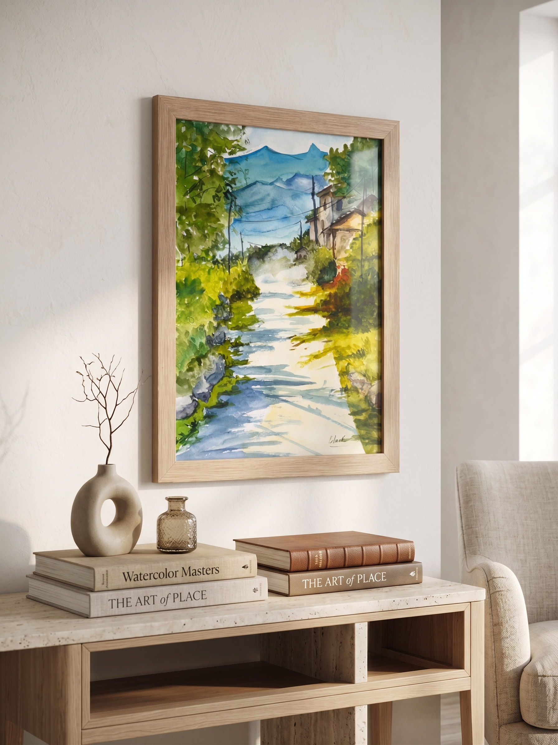 Path Through the Mountain Village — Gemini Generated Image tpkzljtpkzljtpkz clean